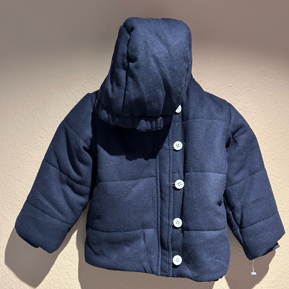 Carolina Zapf Navy Tweed Coat 4T
